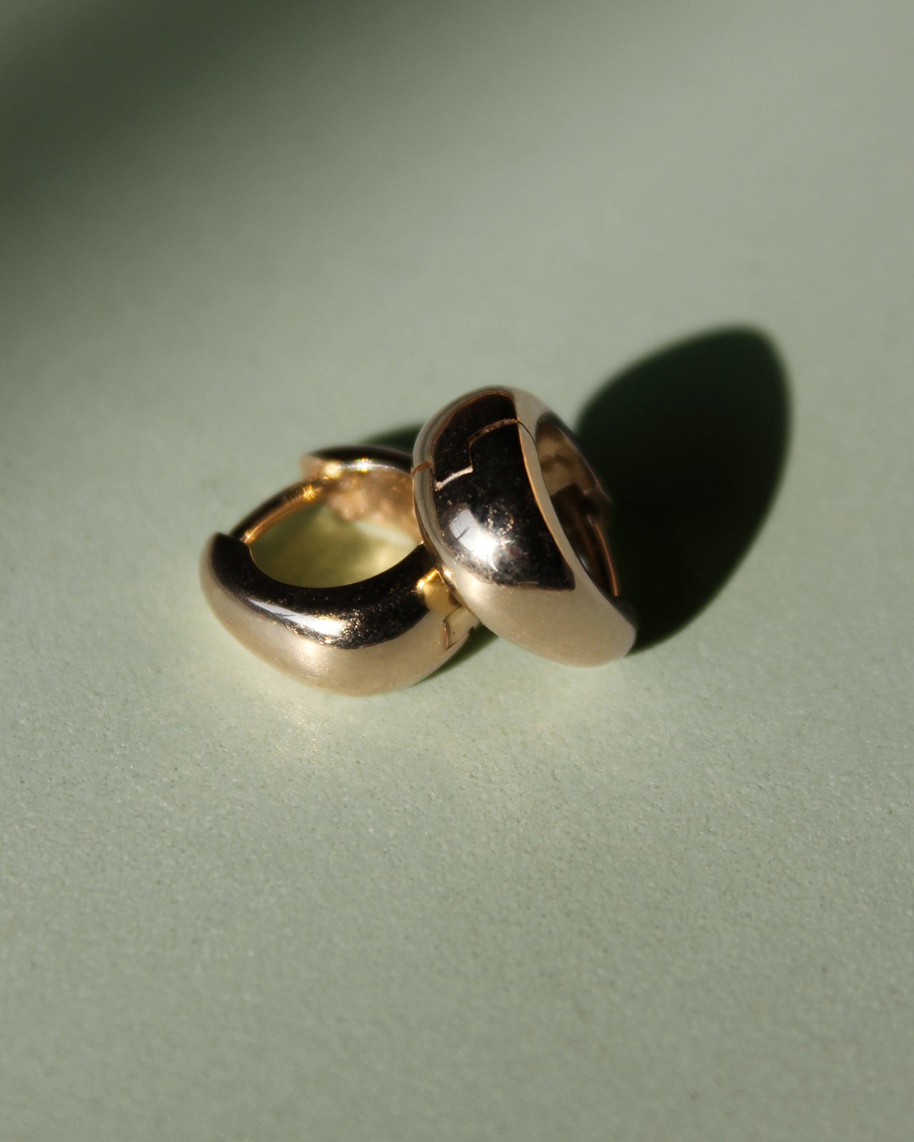 14K Yellow Gold Huggie